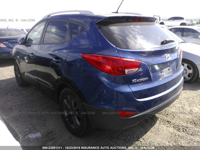 KM8JU3AG6FU007196 - 2015 HYUNDAI TUCSON LIMITED/SE BLUE photo 3