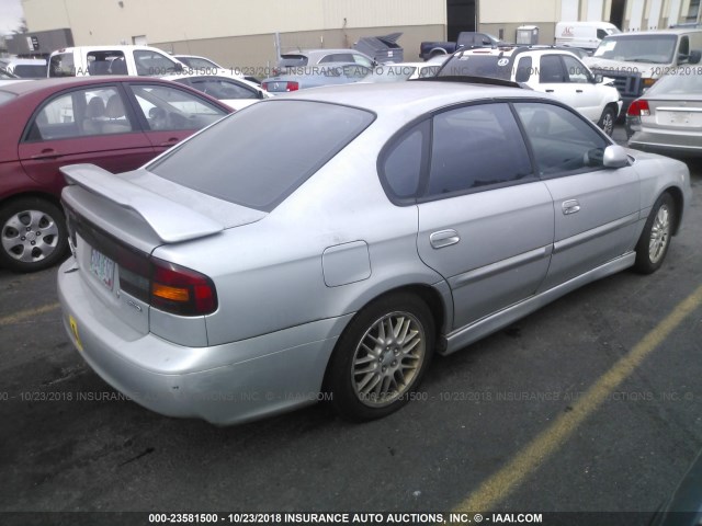 4S3BE645826202572 - 2002 SUBARU LEGACY GT SILVER photo 4