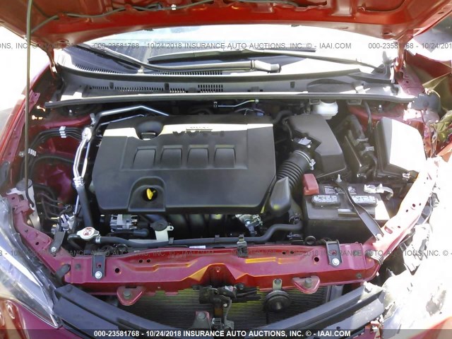 5YFBURHE6JP785066 - 2018 TOYOTA COROLLA L/LE/XLE/SE/XSE RED photo 10