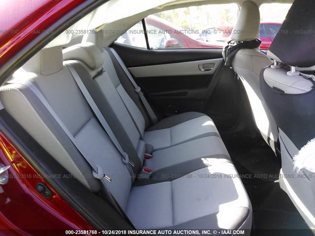 5YFBURHE6JP785066 - 2018 TOYOTA COROLLA L/LE/XLE/SE/XSE RED photo 8