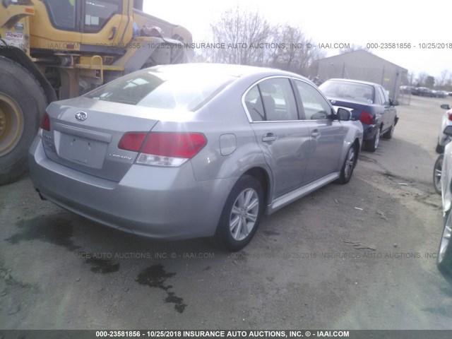 4S3BMCC6XB3216275 - 2011 SUBARU LEGACY 2.5I PREMIUM GRAY photo 4