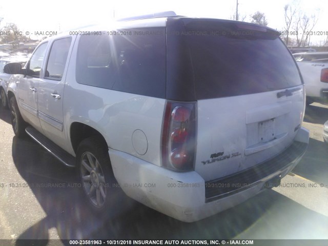 1GKFK66867J378529 - 2007 GMC YUKON XL DENALI WHITE photo 3