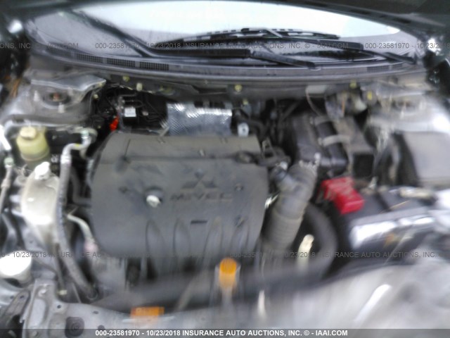 JA32V2FW8CU031557 - 2012 MITSUBISHI LANCER SE GRAY photo 10