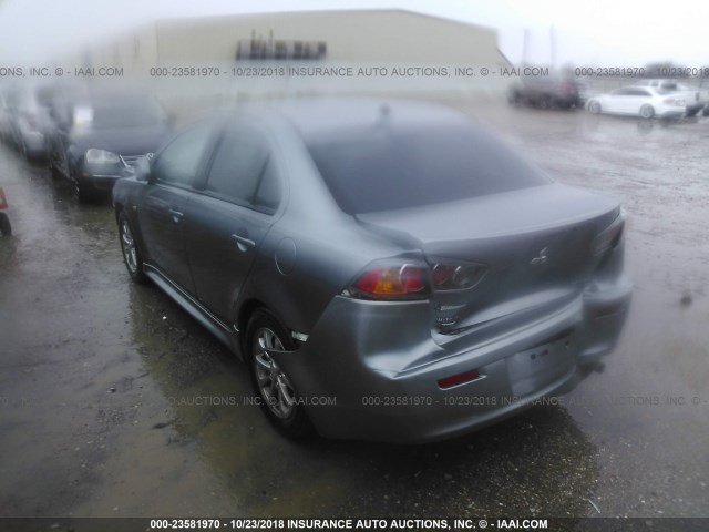 JA32V2FW8CU031557 - 2012 MITSUBISHI LANCER SE GRAY photo 3