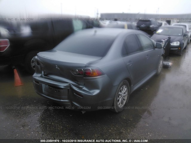 JA32V2FW8CU031557 - 2012 MITSUBISHI LANCER SE GRAY photo 4