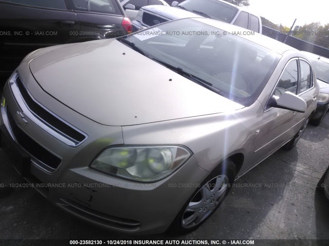 1G1ZH57B08F182420 - 2008 CHEVROLET MALIBU 1LT GOLD photo 2