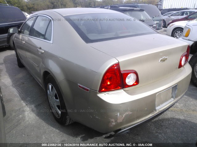 1G1ZH57B08F182420 - 2008 CHEVROLET MALIBU 1LT GOLD photo 3