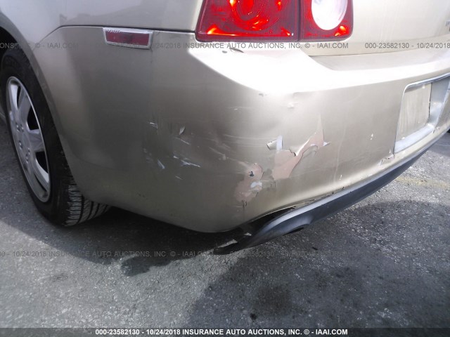 1G1ZH57B08F182420 - 2008 CHEVROLET MALIBU 1LT GOLD photo 6
