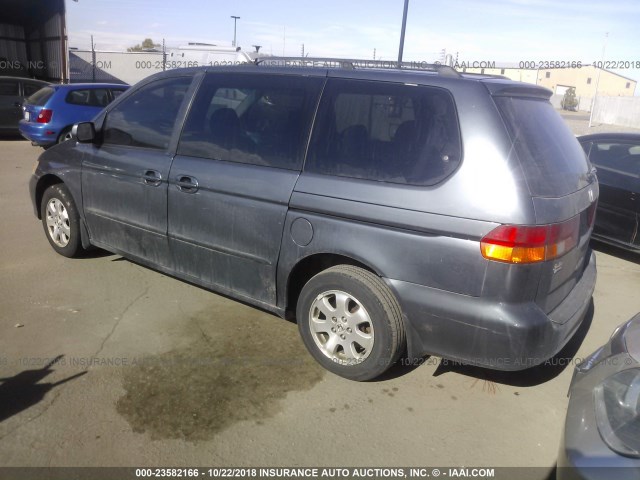 5FNRL18944B088341 - 2004 HONDA ODYSSEY EXL BLUE photo 3