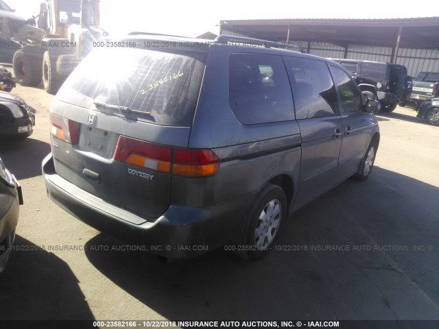 5FNRL18944B088341 - 2004 HONDA ODYSSEY EXL BLUE photo 4