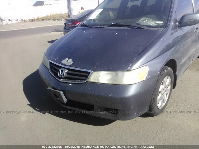 5FNRL18944B088341 - 2004 HONDA ODYSSEY EXL BLUE photo 6