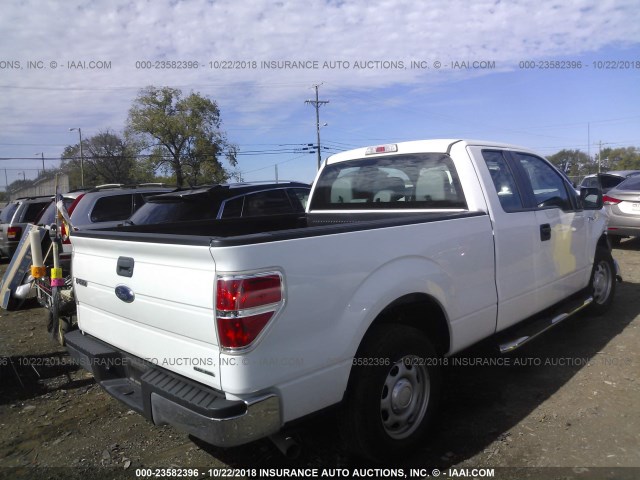 1FTFX1CF9EKG51599 - 2014 FORD F150 SUPER CAB WHITE photo 4