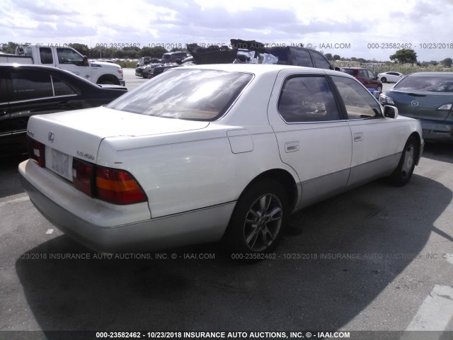 JT8BH28FXX0142404 - 1999 LEXUS LS 400 WHITE photo 4