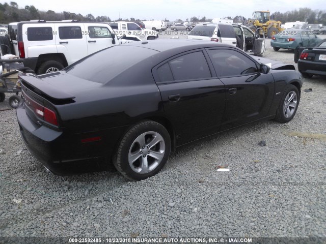 2C3CDXCT8DH526298 - 2013 DODGE CHARGER R/T BLACK photo 4