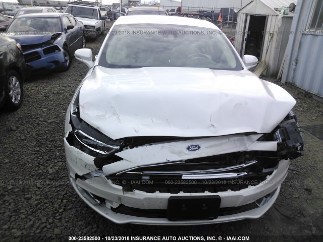 3FA6P0RU0JR225277 - 2018 FORD FUSION TITANIUM/PLATINUM HEV WHITE photo 6