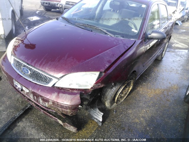 1FAFP34N77W320863 - 2007 FORD FOCUS ZX4/S/SE/SES MAROON photo 6
