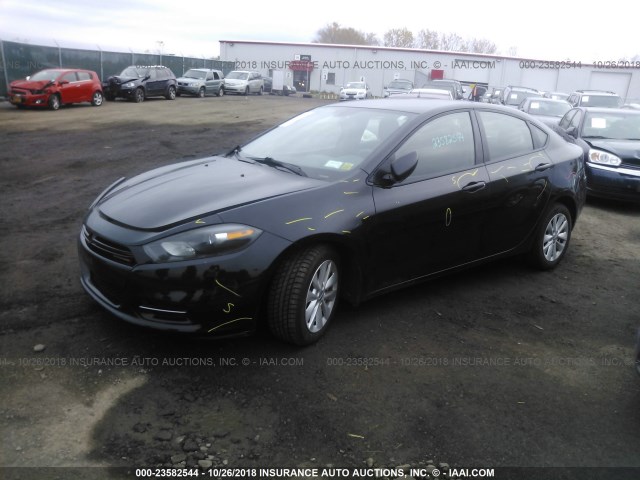 1C3CDFBBXED903019 - 2014 DODGE DART SXT BLACK photo 2