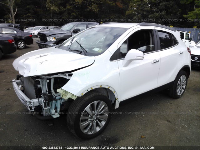 KL4CJESB2HB100858 - 2017 BUICK ENCORE PREFERRED WHITE photo 2