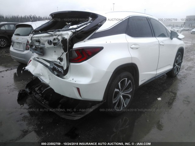 2T2BGMCA5HC013470 - 2017 LEXUS RX 450H/BASE/F SPORT WHITE photo 4