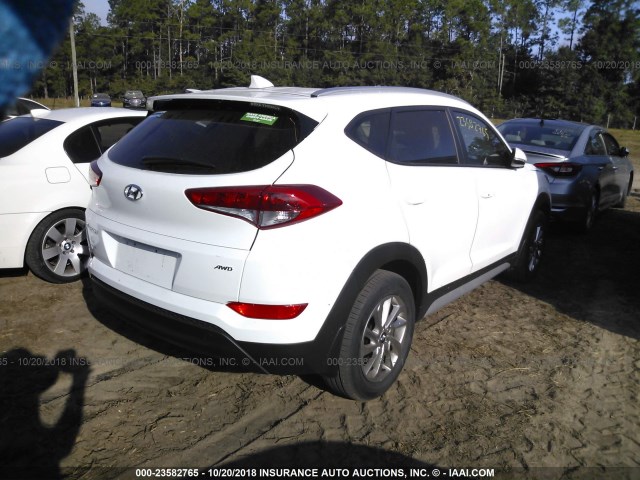 KM8J3CA42JU634043 - 2018 HYUNDAI TUCSON SEL/SEL PLUS WHITE photo 4