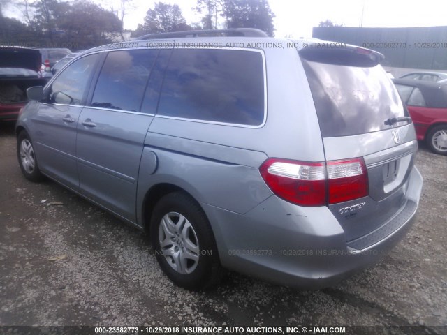 5FNRL38777B130337 - 2007 HONDA ODYSSEY EXL BLUE photo 3