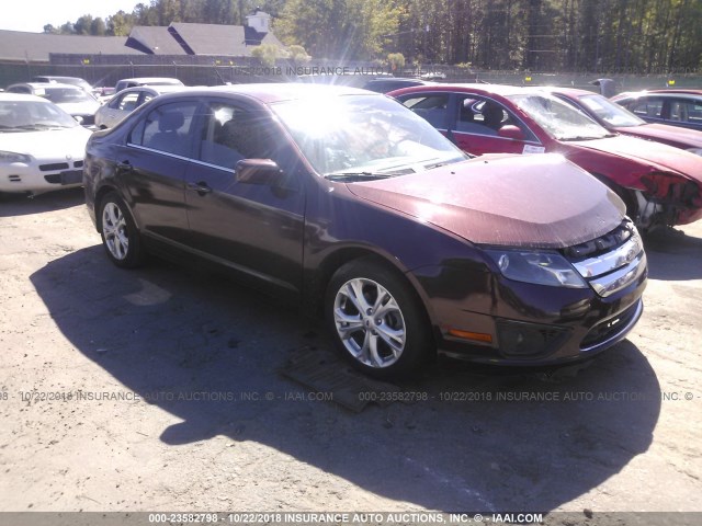 3FAHP0HA1CR194088 - 2012 FORD FUSION SE 勃艮第红 照片 1