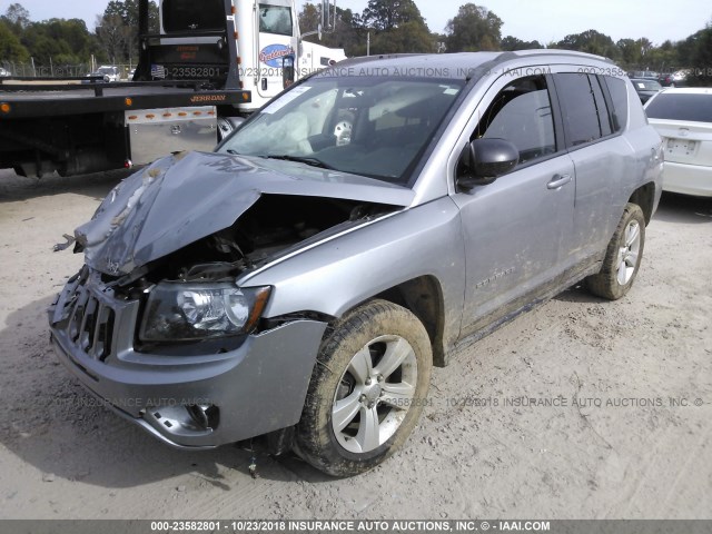 1C4NJDBB2FD225725 - 2015 JEEP COMPASS SPORT SILVER photo 2