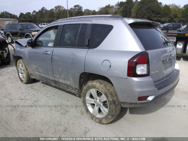 1C4NJDBB2FD225725 - 2015 JEEP COMPASS SPORT SILVER photo 3