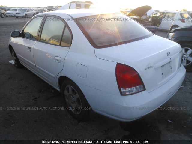 KMHDN45DX2U392417 - 2002 HYUNDAI ELANTRA GLS/GT WHITE photo 3