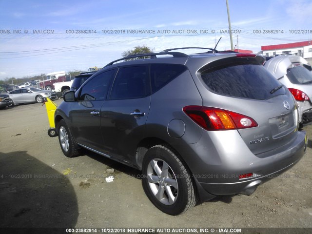 JN8AZ18U39W023116 - 2009 NISSAN MURANO S/SL GRAY photo 3