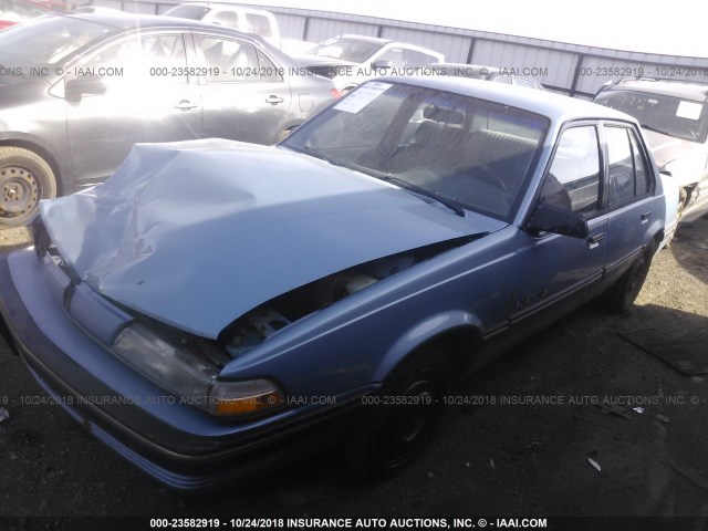 1G2JB54K5M7507890 - 1991 PONTIAC SUNBIRD LE BLUE photo 2