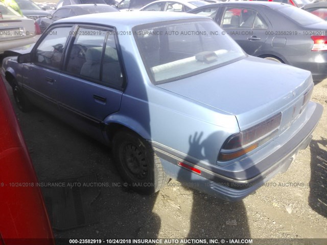 1G2JB54K5M7507890 - 1991 PONTIAC SUNBIRD LE BLUE photo 3