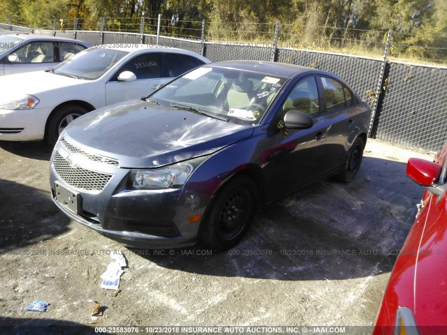 1G1PB5SH1D7213683 - 2013 CHEVROLET CRUZE LS BLUE photo 2