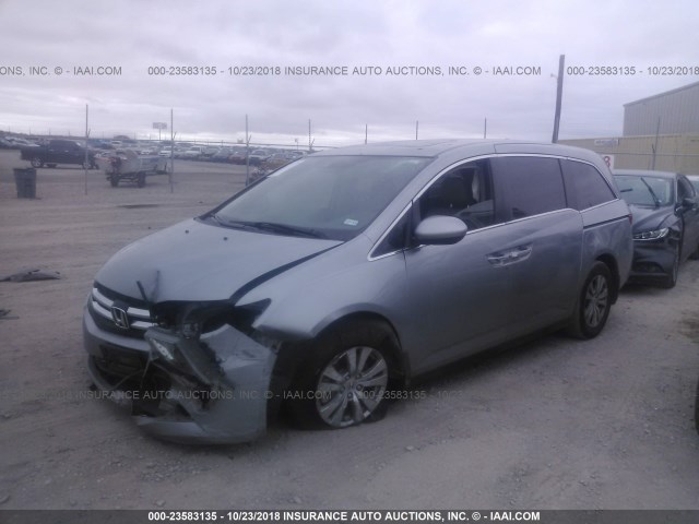 5FNRL5H69GB120931 - 2016 HONDA ODYSSEY EXL SILVER photo 2