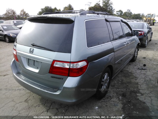 5FNRL38615B065571 - 2005 HONDA ODYSSEY EXL Light Blue photo 4