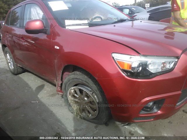 JA4AP3AU7BZ023576 - 2011 MITSUBISHI OUTLANDER SPORT ES RED photo 6