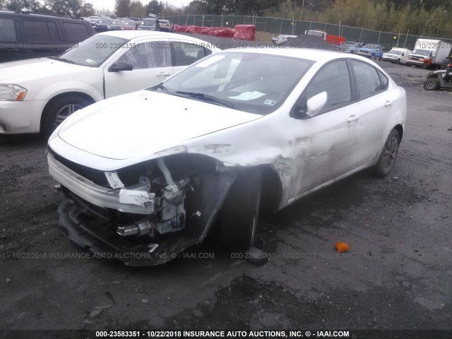 1C3CDFDH2FD160245 - 2015 DODGE DART SE AERO WHITE photo 2