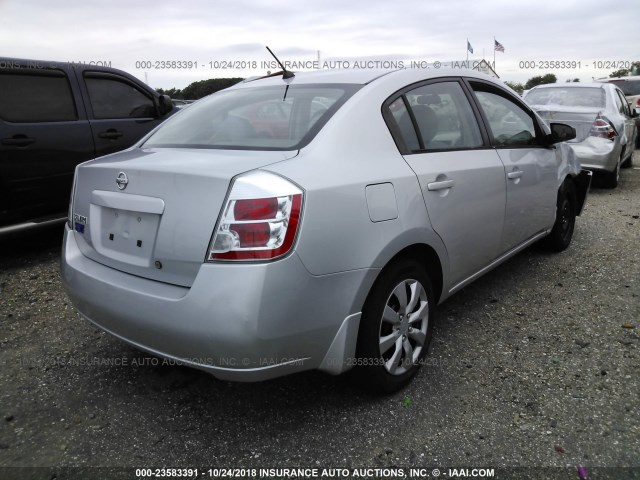 3N1AB61E98L648790 - 2008 NISSAN SENTRA 2.0/2.0S/2.0SL SILVER photo 4