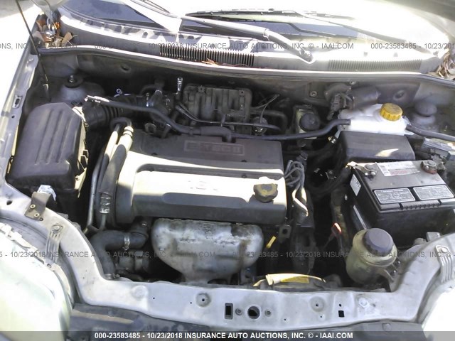 KL1TD66636B678438 - 2006 CHEVROLET AVEO LS GRAY photo 10