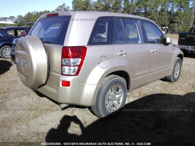 JS3TE941874200098 - 2007 SUZUKI GRAND VITARA  GOLD photo 4