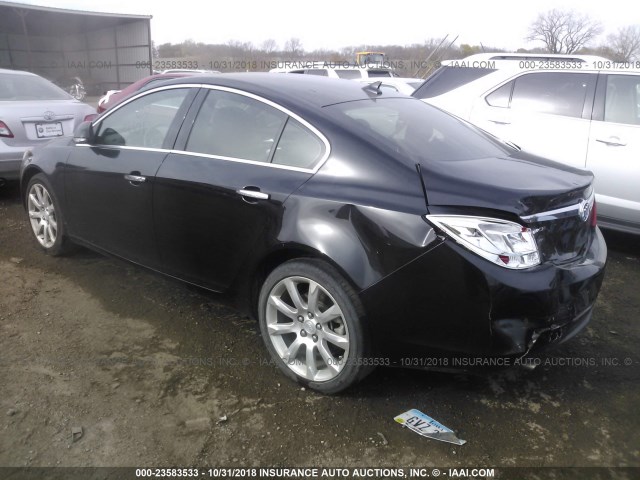 2G4GU5GV2D9217610 - 2013 BUICK REGAL PREMIUM BLACK photo 3