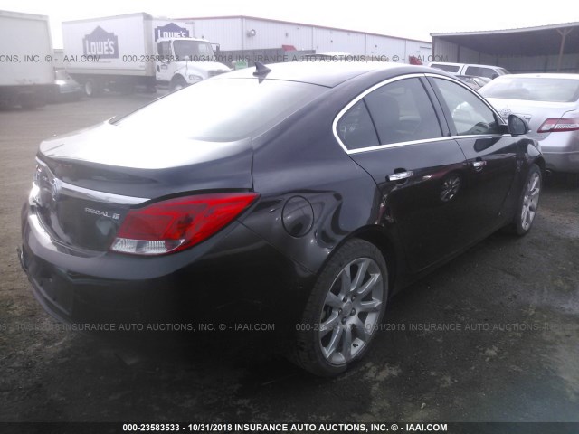 2G4GU5GV2D9217610 - 2013 BUICK REGAL PREMIUM BLACK photo 4