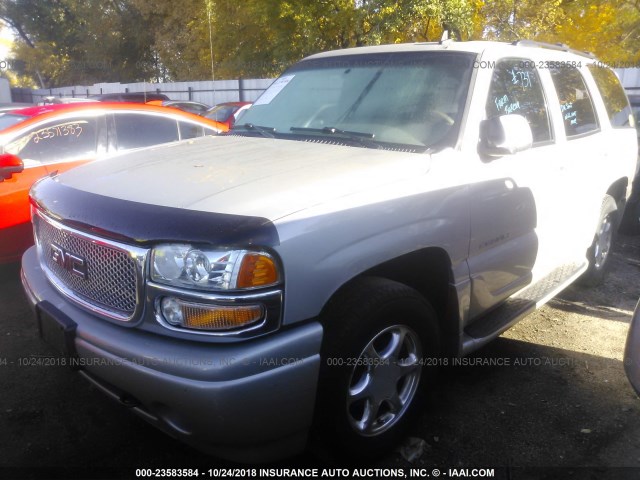 1GKEK63U06J115349 - 2006 GMC YUKON DENALI GRAY photo 2