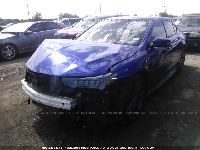 19UUB2F65JA001242 - 2018 ACURA TLX TECH+A/TCH+AR BLUE photo 2