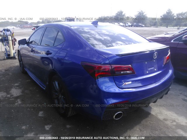 19UUB2F65JA001242 - 2018 ACURA TLX TECH+A/TCH+AR BLUE photo 3