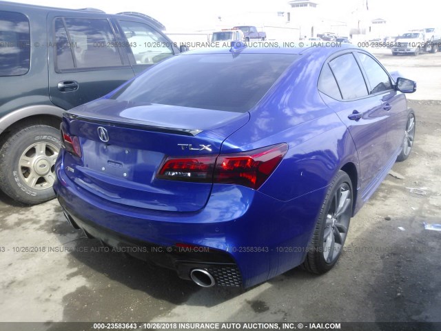 19UUB2F65JA001242 - 2018 ACURA TLX TECH+A/TCH+AR BLUE photo 4