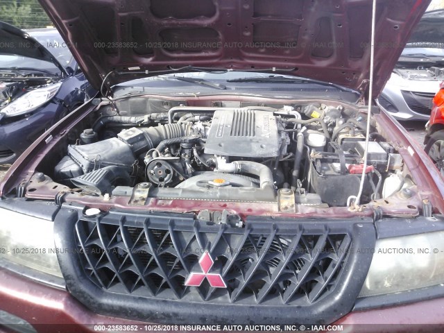 JA4LS21H4YP812468 - 2000 MITSUBISHI MONTERO SPORT ES MAROON photo 10