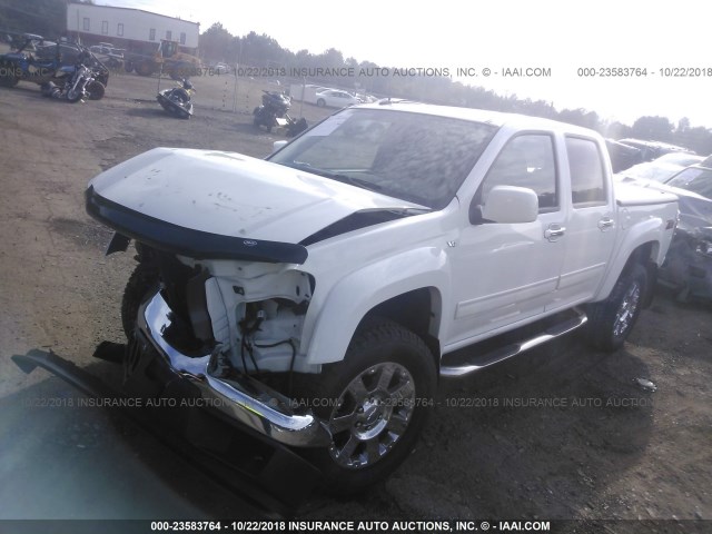 1GCHSDFP1C8152402 - 2012 CHEVROLET COLORADO LT WHITE photo 2