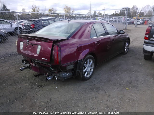 1G6DW677X50194911 - 2005 CADILLAC STS MAROON photo 4