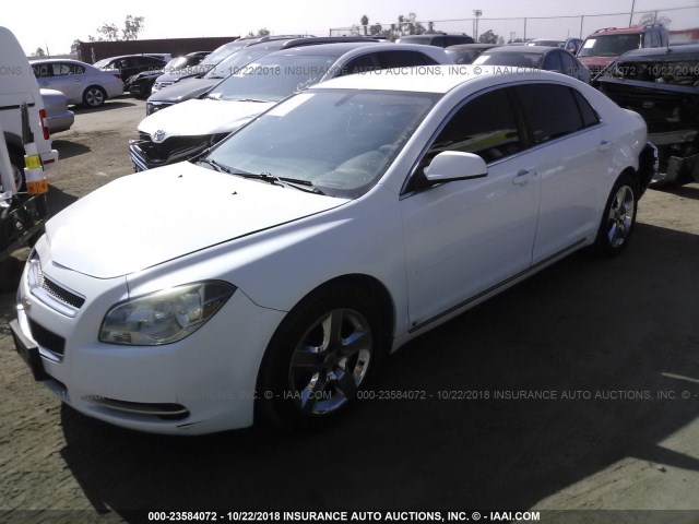 1G1ZH57B89F228464 - 2009 CHEVROLET MALIBU 1LT WHITE photo 2